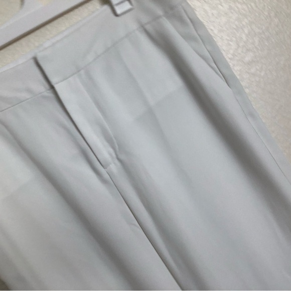 Alice + Olivia off white wide leg pants stretch high rise full length pockets - Picture 5 of 13